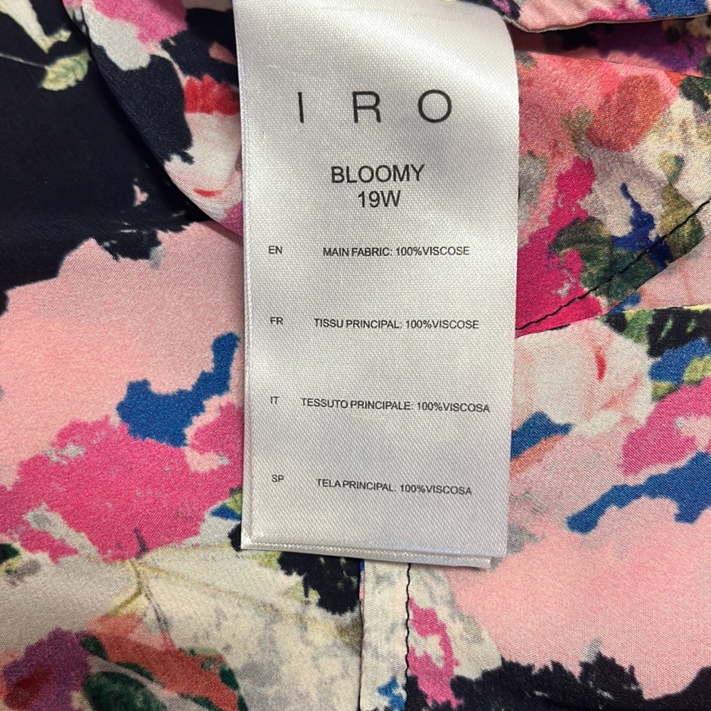 EUC IRO Bloomy Printed Wrap Dress Size 34/2 - Picture 6 of 6